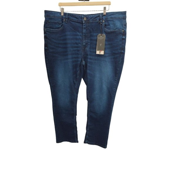 NWT The Perfect Jean NYC Slim Fit Dark Knight Blue Jeans Size 44 X 30 Stretch - Picture 4 of 13